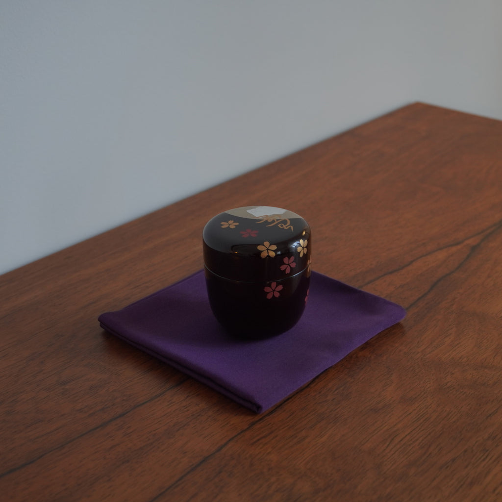 Natsume moyen – motif neige, lune et fleurs