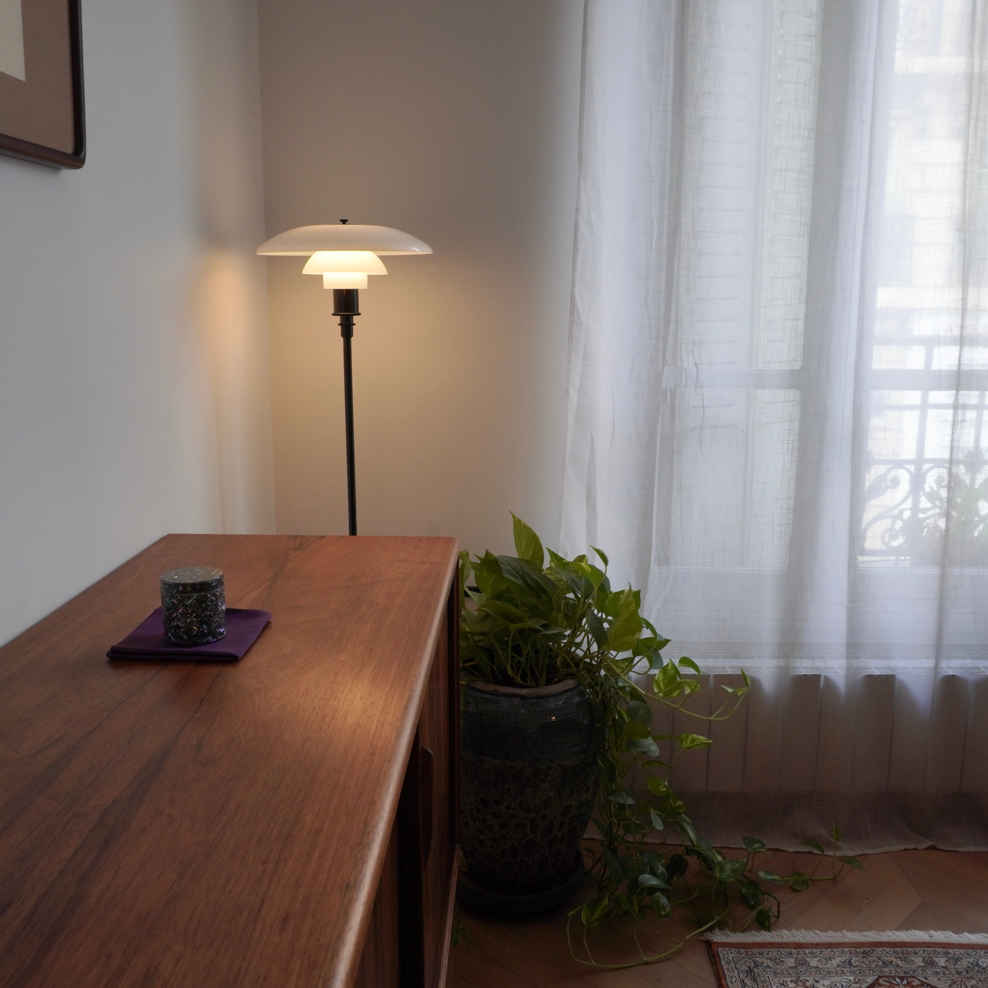 Boîte à thé – motif shippo en incrustation de nacre