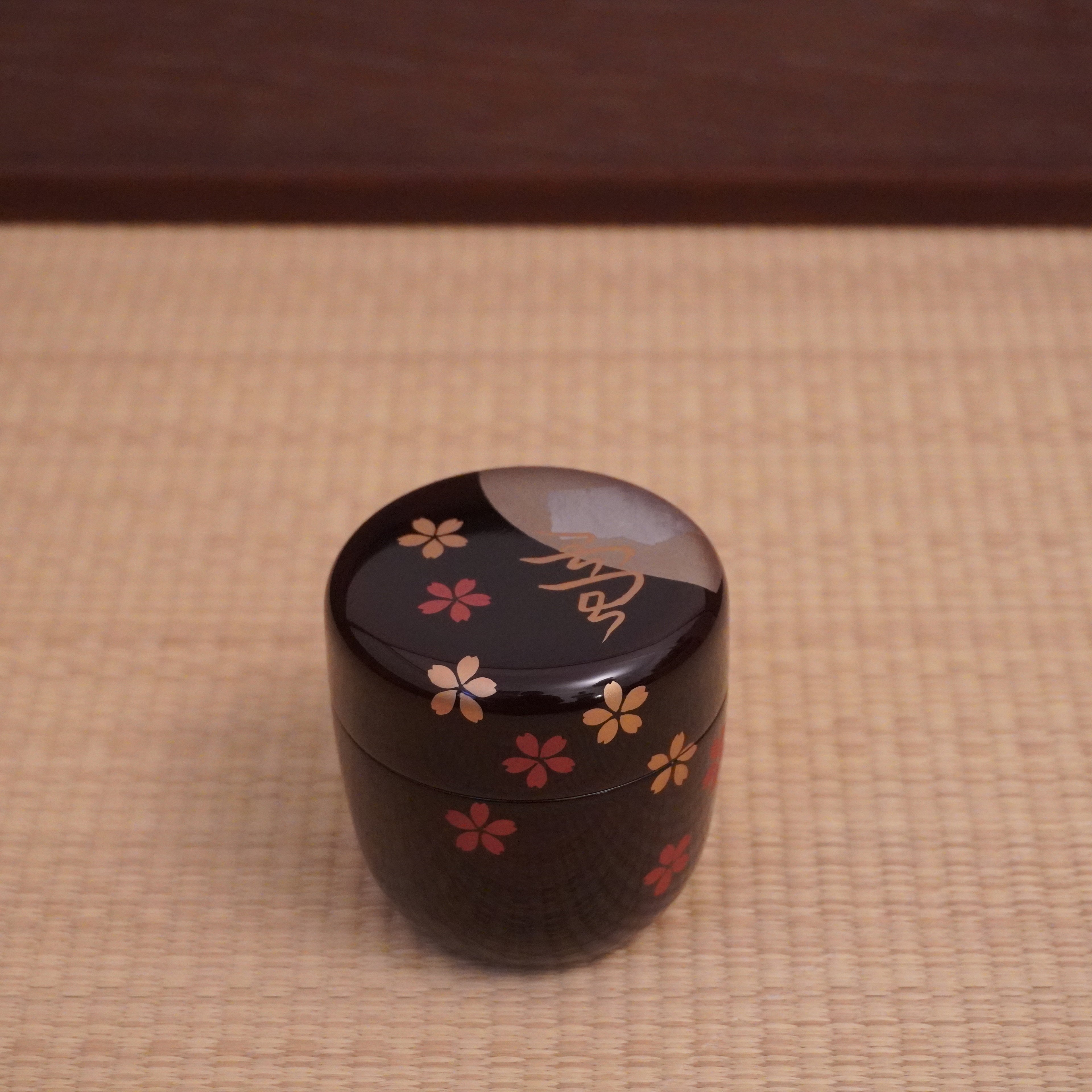 Natsume moyen – motif neige, lune et fleurs