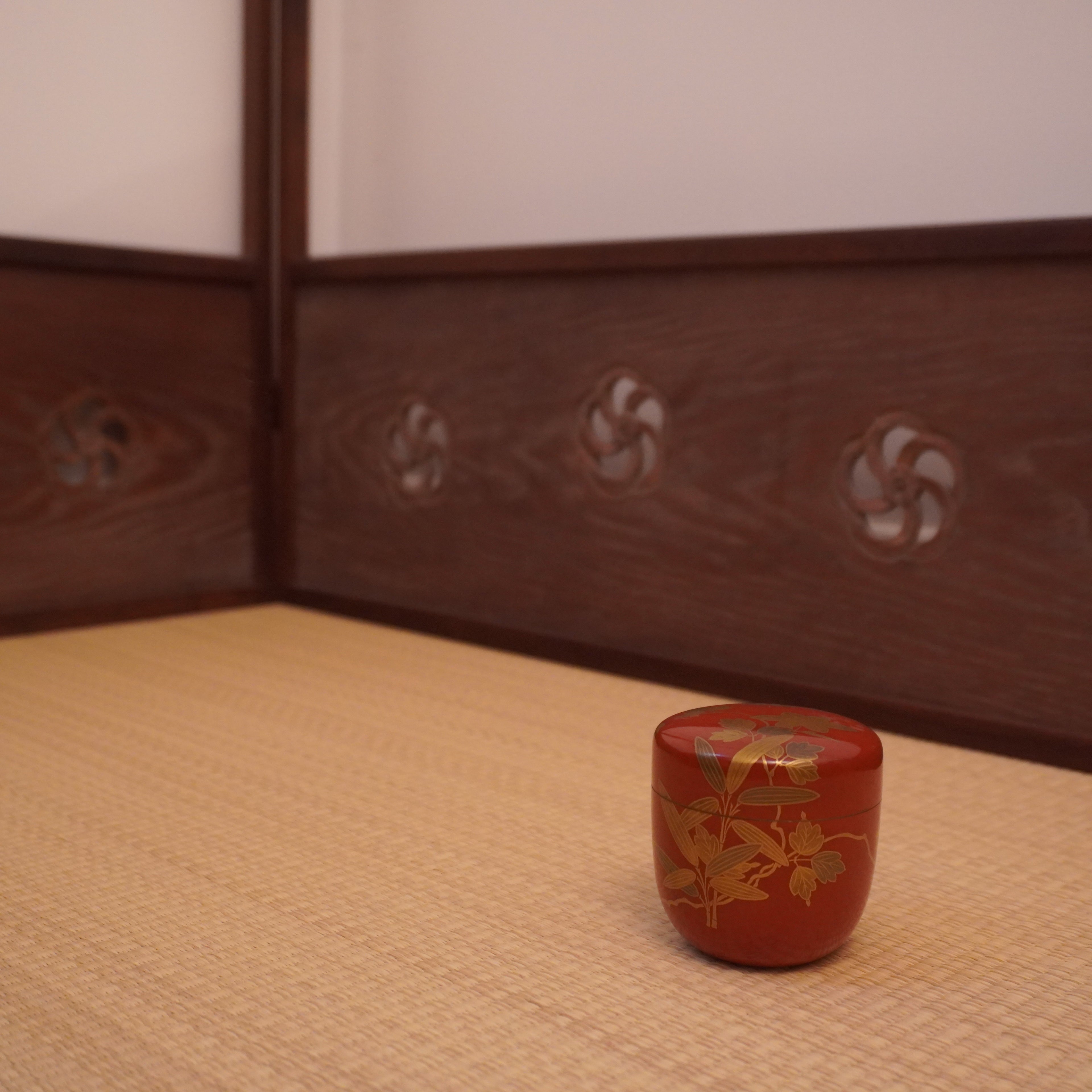 Natsume moyen – motif bambou et clématite