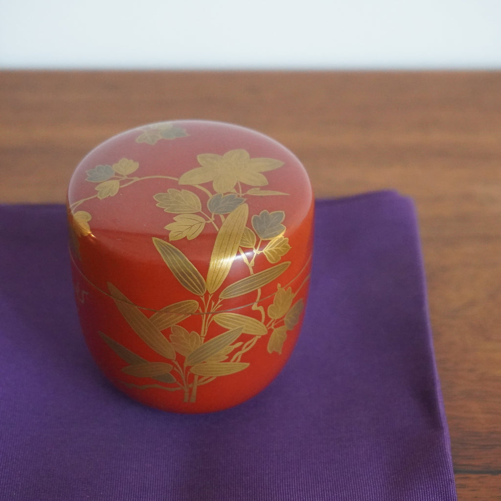 Natsume moyen – motif bambou et clématite