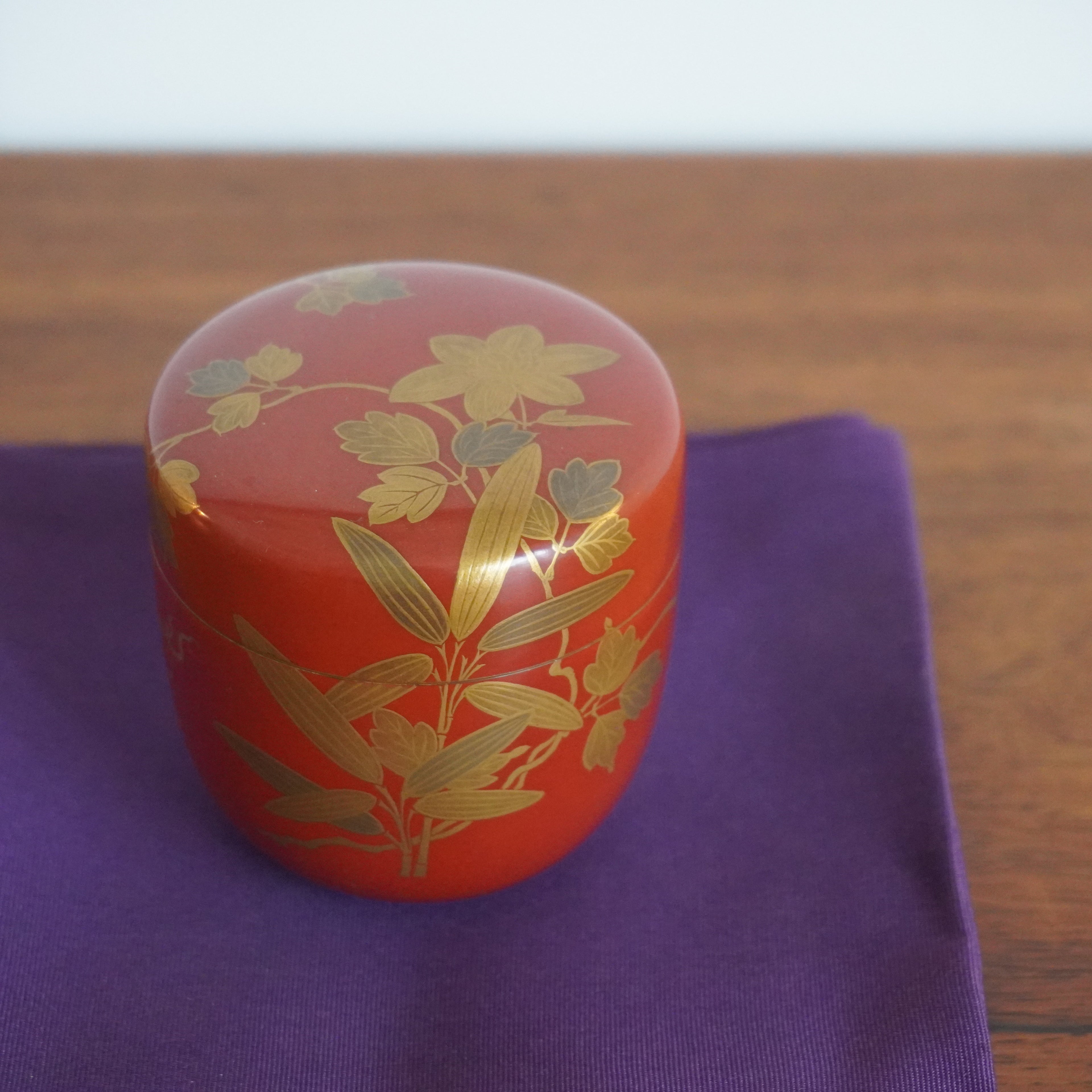 Natsume moyen – motif bambou et clématite